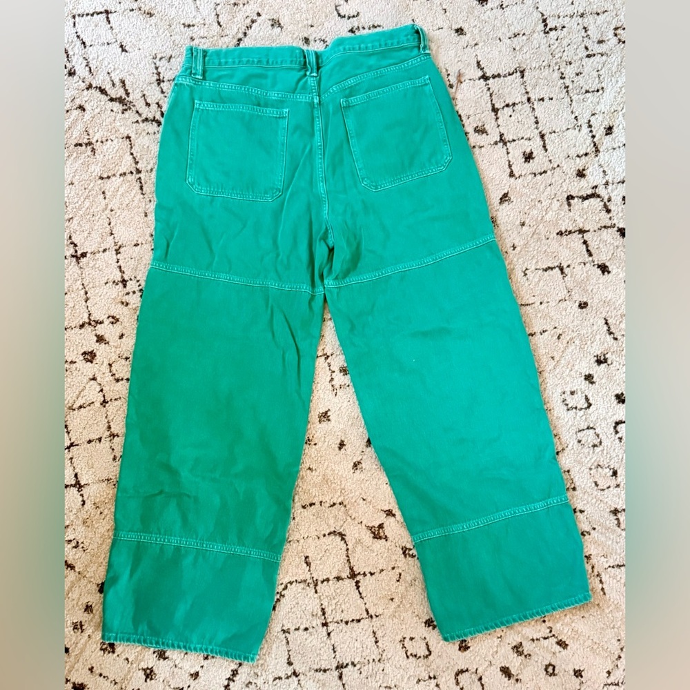 EXCELLENT AGOLDE TANIS UTILITY CARGO JEANS, AIR FRESHENER GREEN, SIZE 32 - Picture 9 of 14